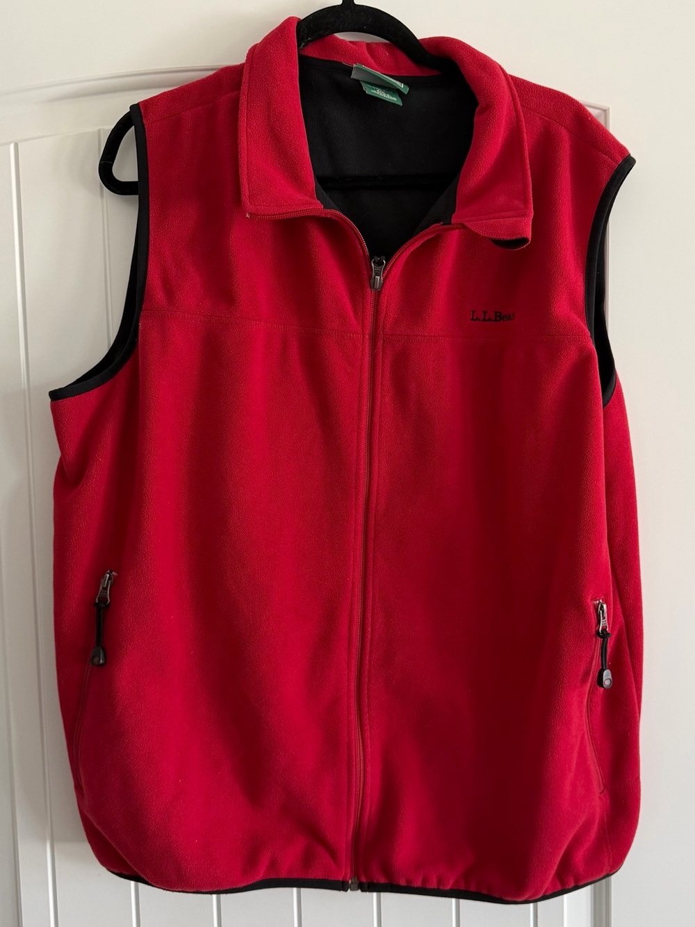 L.L.Bean Red Polartec Fleece Vest Men’s XL